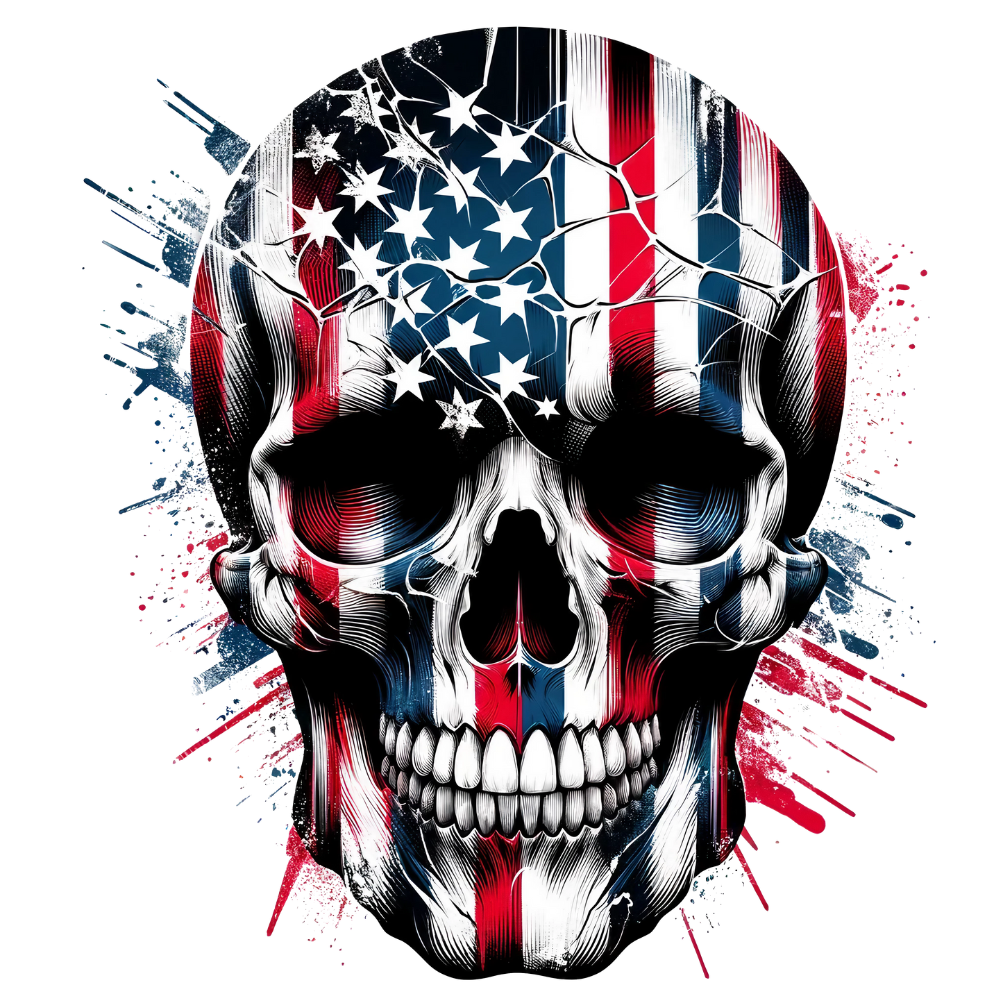 American Flag Skull