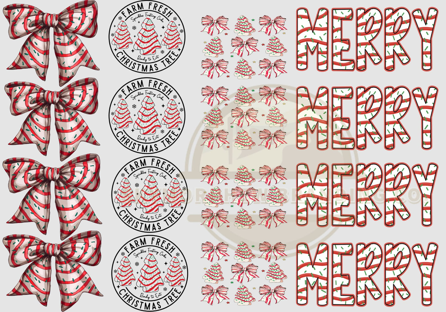 Christmas Cake Premade Gang Sheet