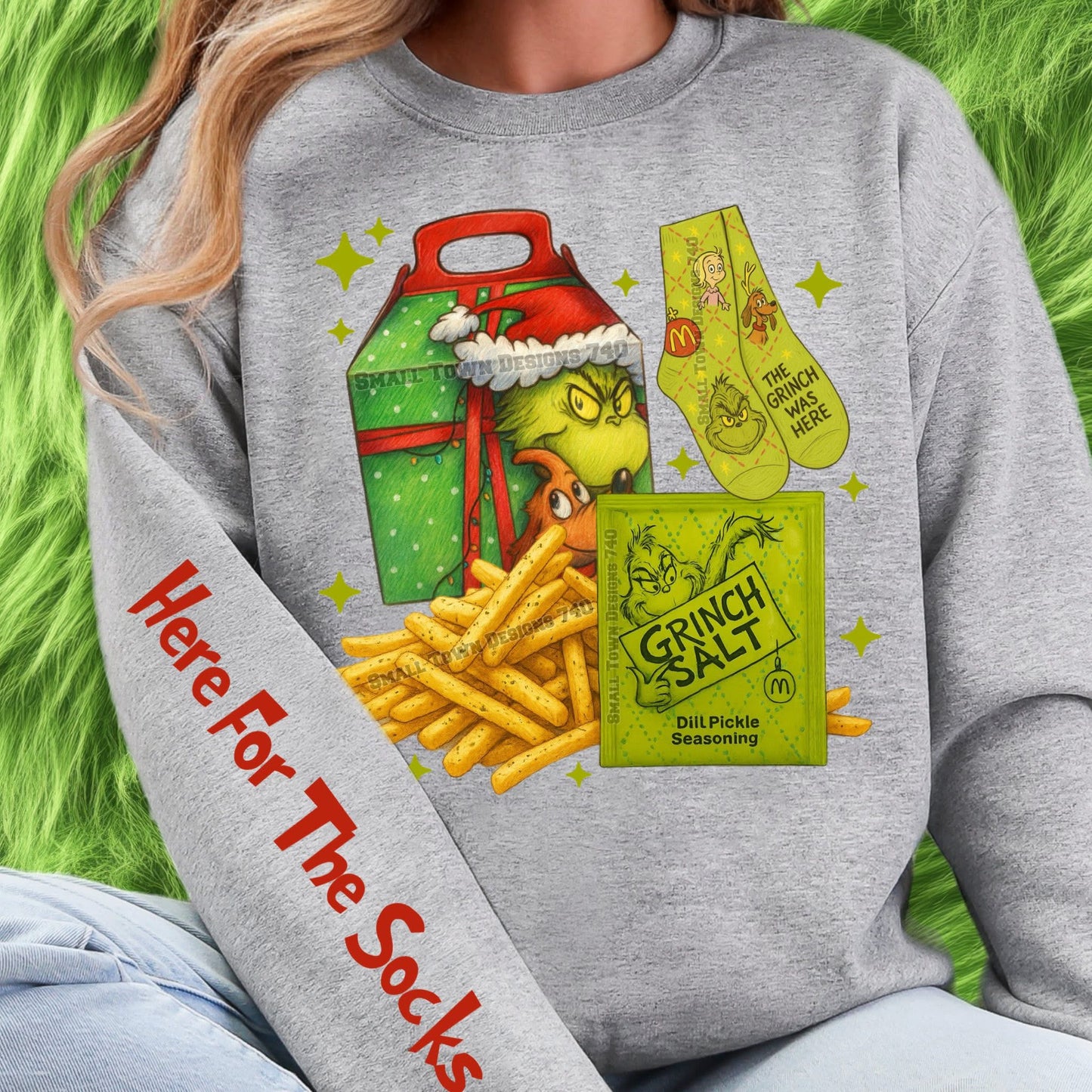 Mc D’s Here for the Grinch Socks