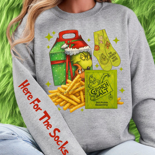 Mc D’s Here for the Grinch Socks