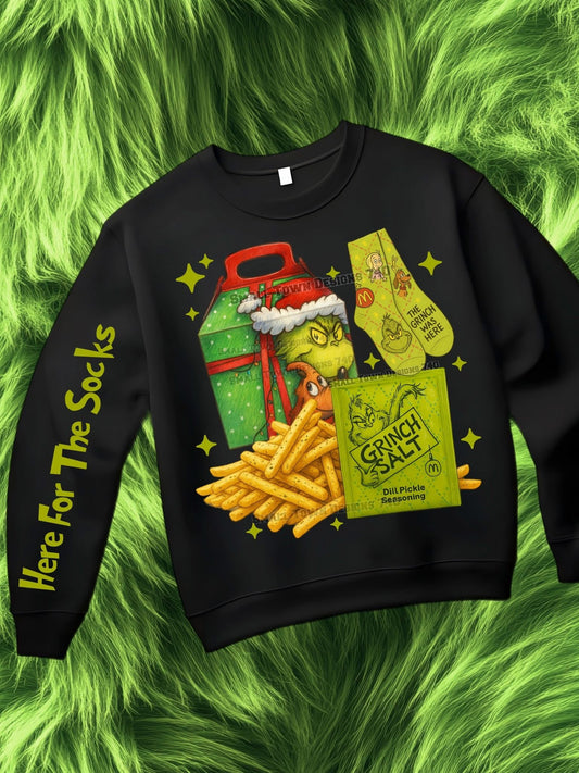 Mc D’s Here for the Grinch Socks