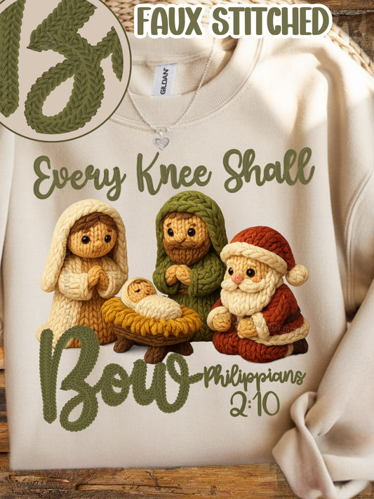 Every Knee Shall Bow Faux Yarn